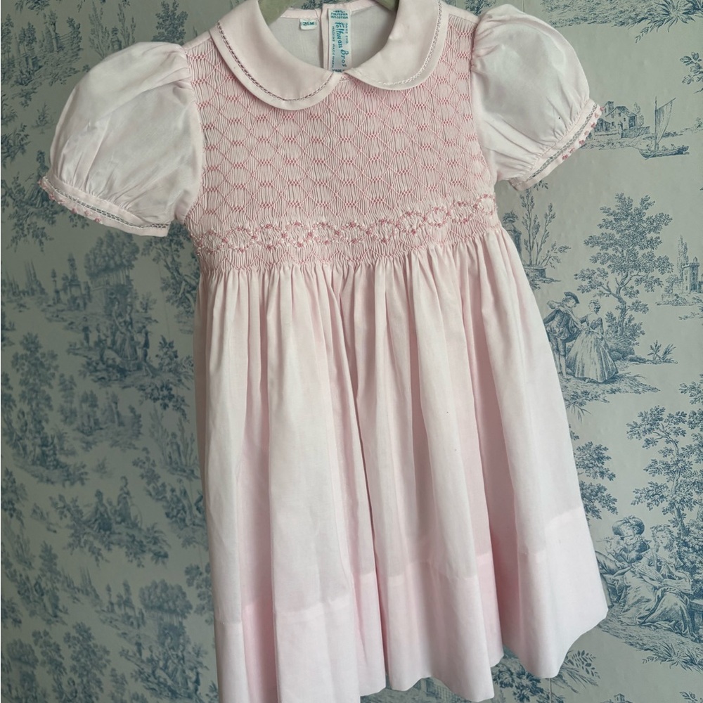 Charming Pink Smocked Dress for Kids